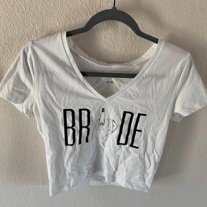 BRIDE - White Crop Top